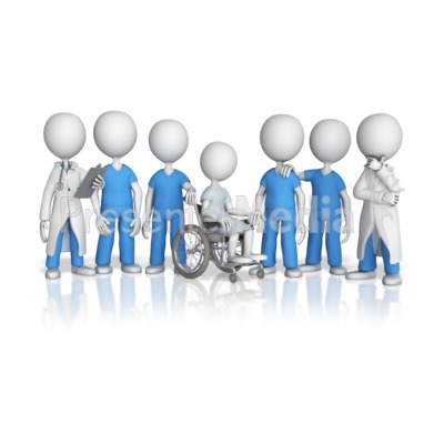 Patient Surrounded By Medical Team Presentation clipart