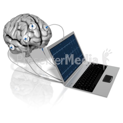 Notebook Brain Electrodes Presentation clipart