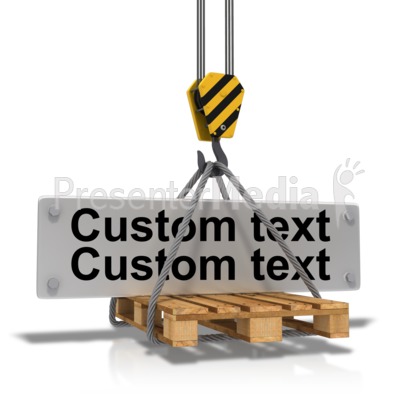 Hook Carrying Construction Plate Text Presentation clipart