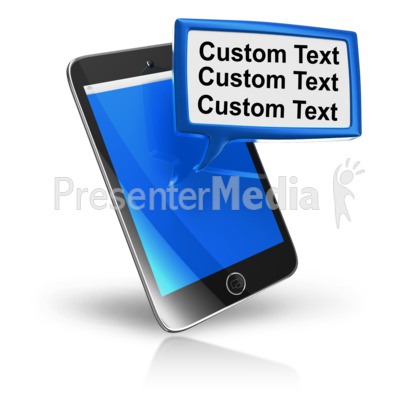 Smart Phone Texting Block Text Presentation clipart