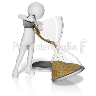 3d Figure Filling Hourglass Presentation clipart