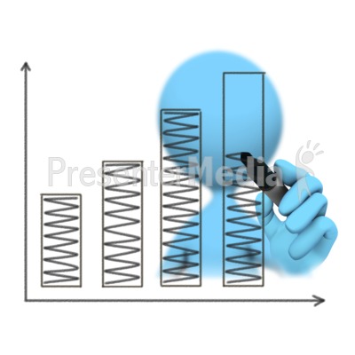 Figure Drawing Bar Graph Increase Presentation clipart