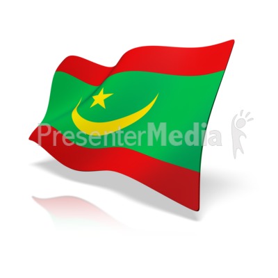 Mauritania Flag Presentation clipart