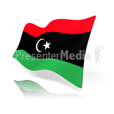 Libya Flag Presentation clipart