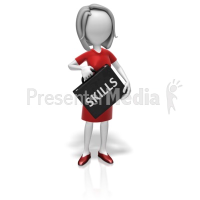 Businesswoman Skills Briefcase Presentation clipart