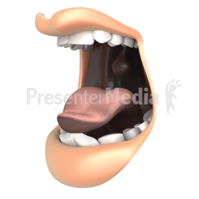 A Mouth Yelling Presentation clipart