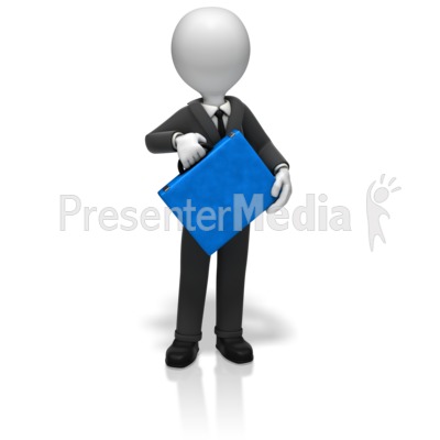 Businessman Briefcase Presentation clipart