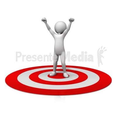 Figure Celebration On Target Presentation clipart