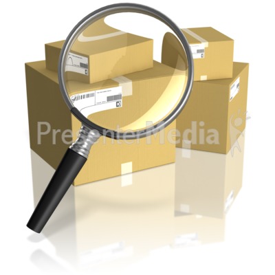 Searching Shipping Boxes Presentation clipart
