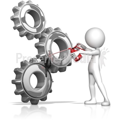 Figure Oiling Gears Presentation clipart