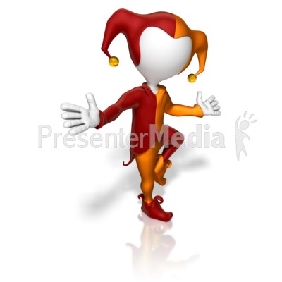 Jester Pose Presentation clipart