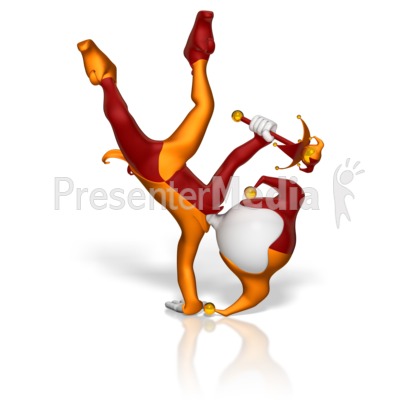 Jester Handstand Presentation clipart