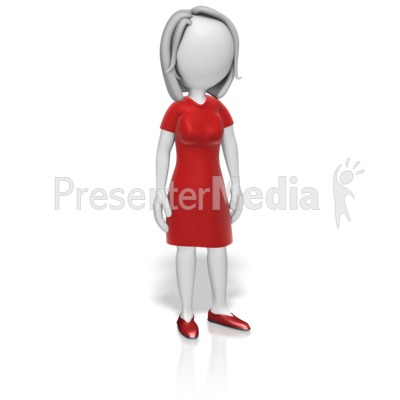 Woman in Dress Presentation clipart