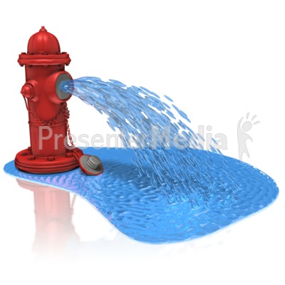 Fire Hydrant Spray Water Presentation clipart