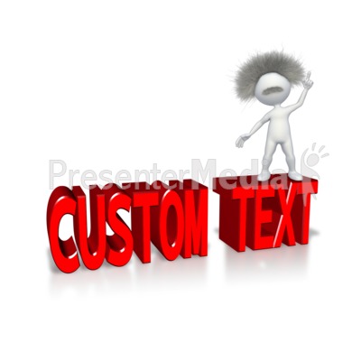 Smart Stick Figure With Custom Text Presentation clipart
