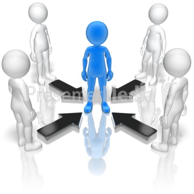 Group Leader Arrows Presentation clipart