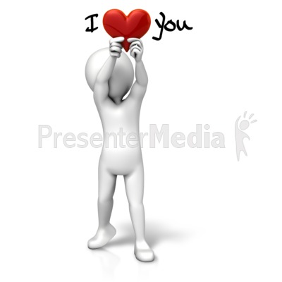Holding Heart I Love You Presentation clipart