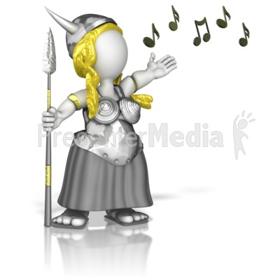 Opera Lady Singing Presentation clipart
