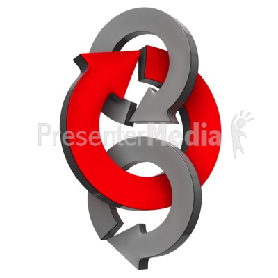 Intersecting Arrow Circles Standout Presentation clipart