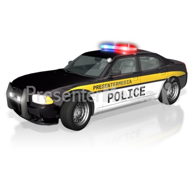 Police Car Text Presentation clipart