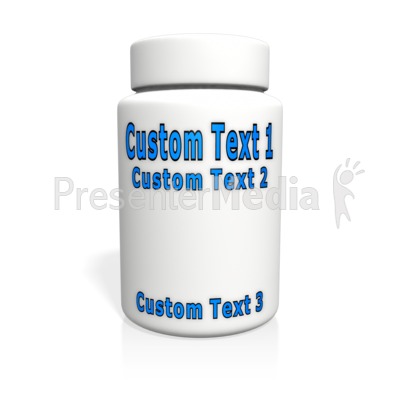 Custom White Pill Bottle Presentation clipart