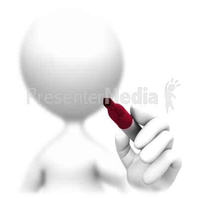 Figure Out Of Focus Colored Pen Presentation clipart