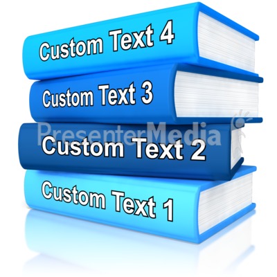 Custom Stack Of Books Presentation clipart