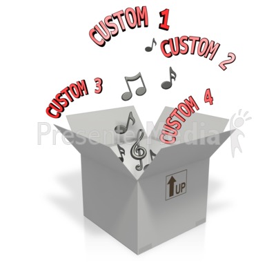 Custom Text And Music Notes Coming Out O Presentation clipart