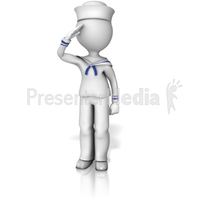 Sailor Saluting Presentation clipart