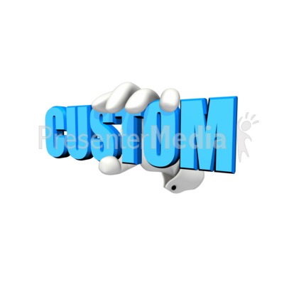 Hand Holding Custom Text Presentation clipart