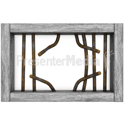 Jail Window Bars Broken Presentation clipart