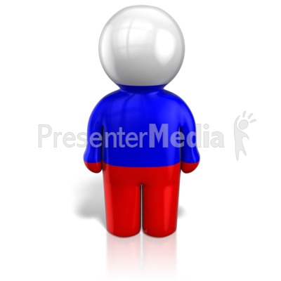 Russia Peg Figure Flag Icon Presentation clipart