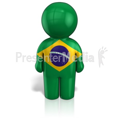 Brazil Peg Figure Flag Figure Presentation clipart