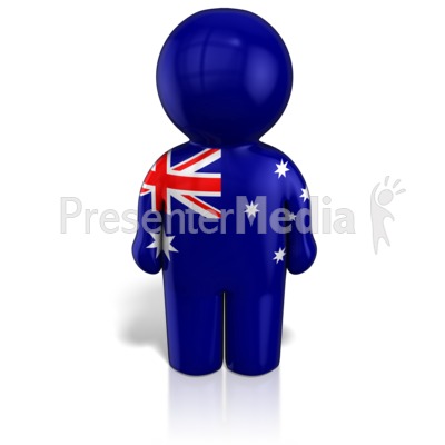 Australia Peg Figure Flag Icon Presentation clipart