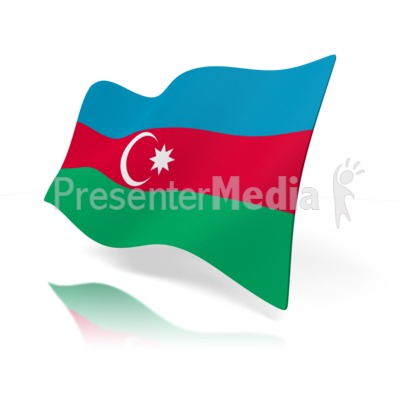 Azerbaijan Flag Presentation clipart
