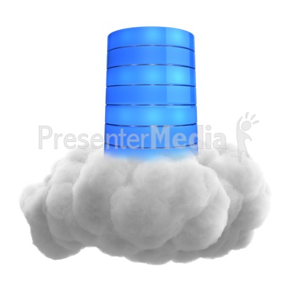 Single Cloud Database Presentation clipart