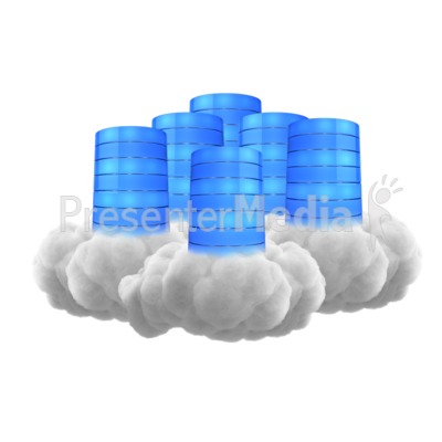 Multiple Cloud Database Presentation clipart