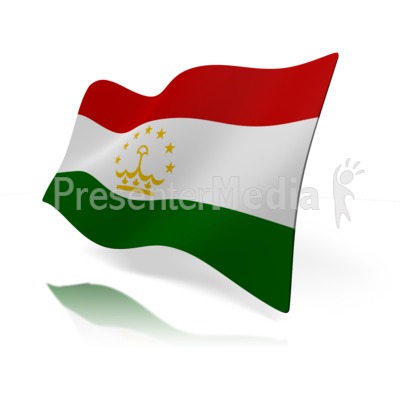 Tajikistan Flag Presentation clipart