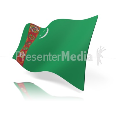 Turkmenistan Flag Presentation clipart