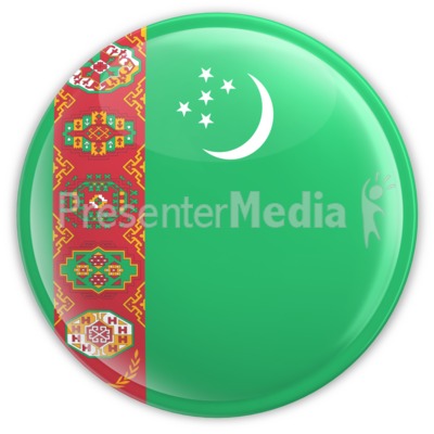 Turkmenistan Badge Presentation clipart