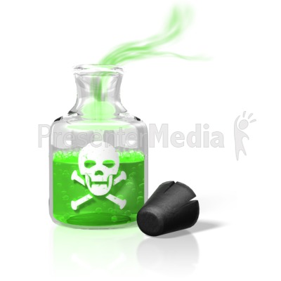 Poison Bottle Fumes Presentation clipart