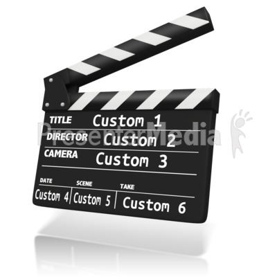 Custom Clap Board Insert Presentation clipart