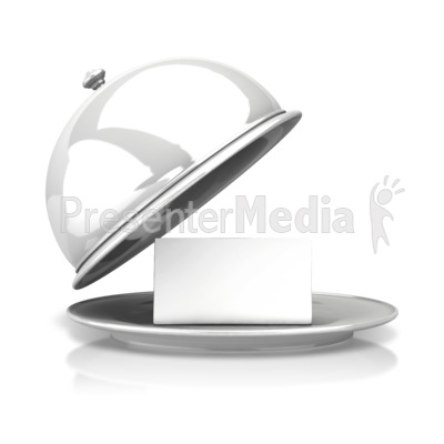 Silver Platter Message Presentation clipart