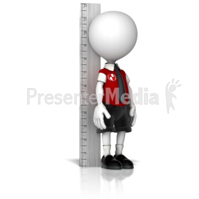 Boy School Child Measuring Up Presentation clipart