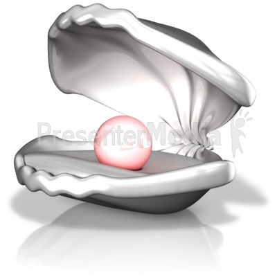 Pearl In Clam Presentation clipart