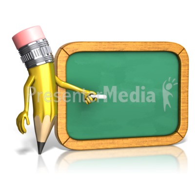 Pencil And Chalkboard Presentation clipart