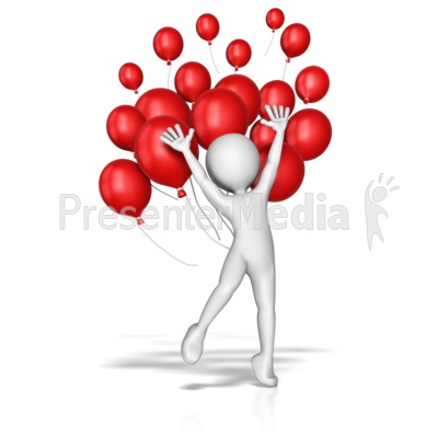 Balloon Jump Celebration Presentation clipart