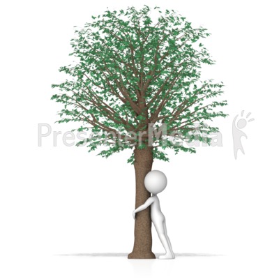 Figure Tree Hugger Presentation clipart
