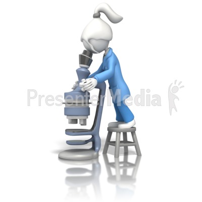 Lady Scientist And Microscope Presentation clipart