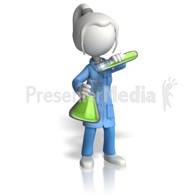 Woman Scientist Pour Testtube Presentation clipart